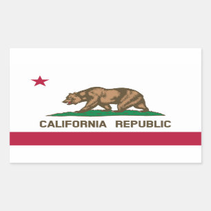 Sticker Rectangulaire pavillon de l'État de Californie