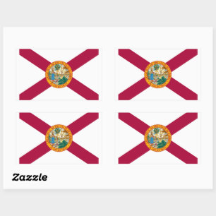 Sticker Rectangulaire Pavillon d'État de Floride