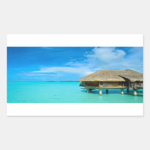 Sticker Rectangulaire Pavillon d'Overwater sur l'autocollant de