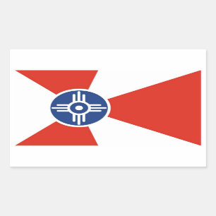 Sticker Rectangulaire Pays de l'Amérique d'état du Kansas de drapeau d