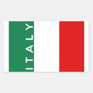Sticker Rectangulaire pays italie symbole nom
