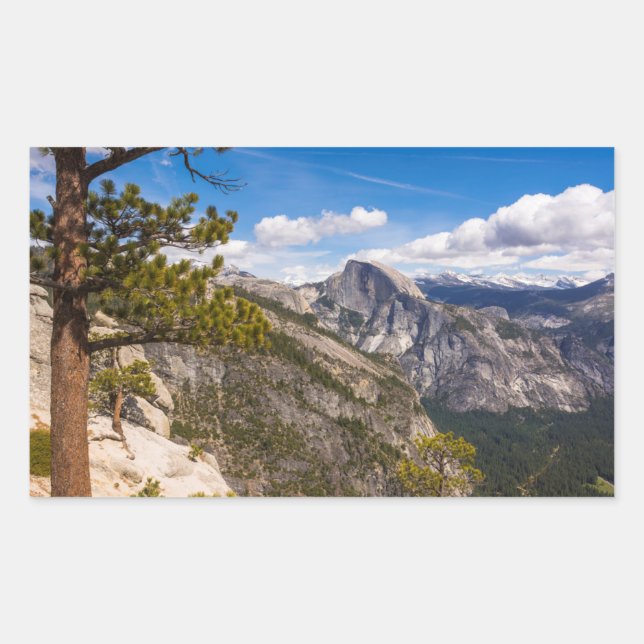 Sticker Rectangulaire Paysage de Half Dome, Californie (Devant)