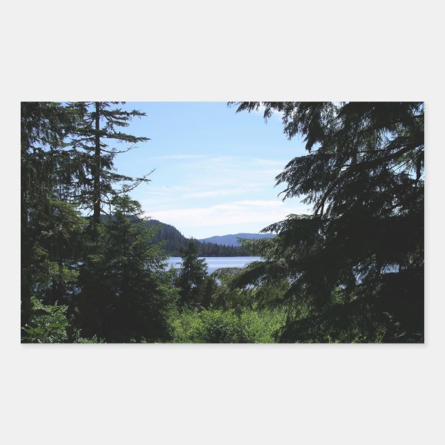 Sticker Rectangulaire Paysage de l'Alaska belle photographie de l'Alaska (Devant)