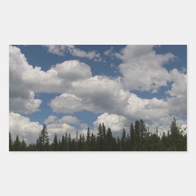 Sticker Rectangulaire Paysage de l'Oregon d'Umatilla Paysage de Skyscape (Devant)