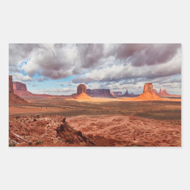 Sticker Rectangulaire paysage de Monument Valley, AZ (Devant)