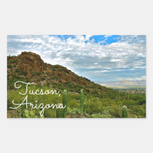 Sticker Rectangulaire Paysage de Tucson, Arizona