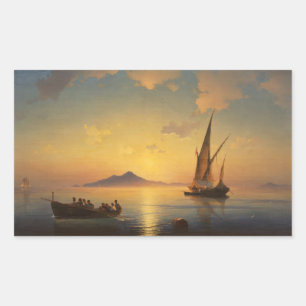 Sticker Rectangulaire Paysage marin de la baie de Naples Ivan Aivazovsky