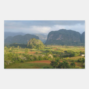 Sticker Rectangulaire Paysage panoramique de vallée, Cuba