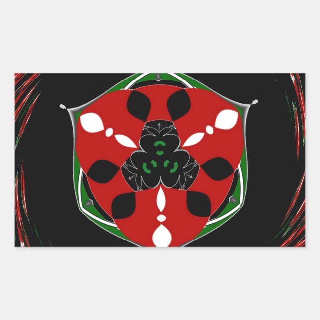 Sticker Rectangulaire "Peace : with Shield Emblem" (Devant)