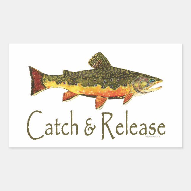 Sticker Rectangulaire Pêche aux poissons (Devant)