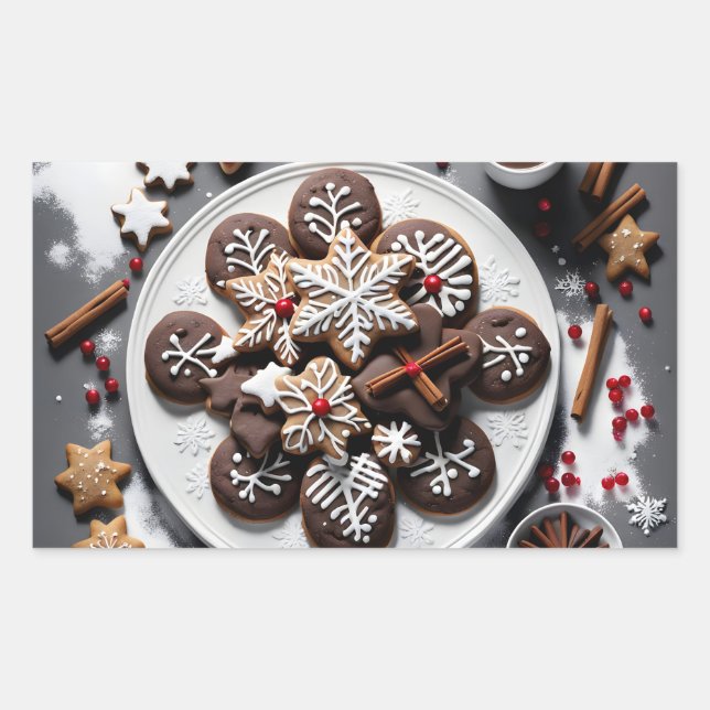 Sticker Rectangulaire Pegatina navidad 1 - 001 (Devant)