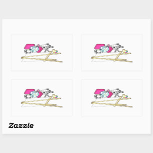 Sticker Rectangulaire Peintre de poisson ("couleur de l'eau") -