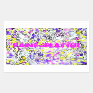 Sticker Rectangulaire peinture éclaboussure et goutte à goutte