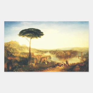 Sticker Rectangulaire Pèlerinage de Childe Harold par Joseph Turner