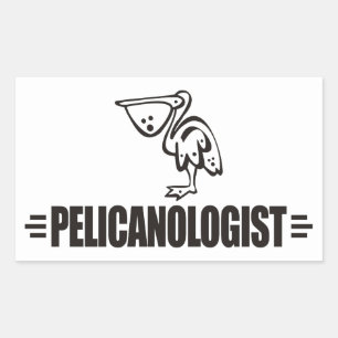 Sticker Rectangulaire Pélican drôle
