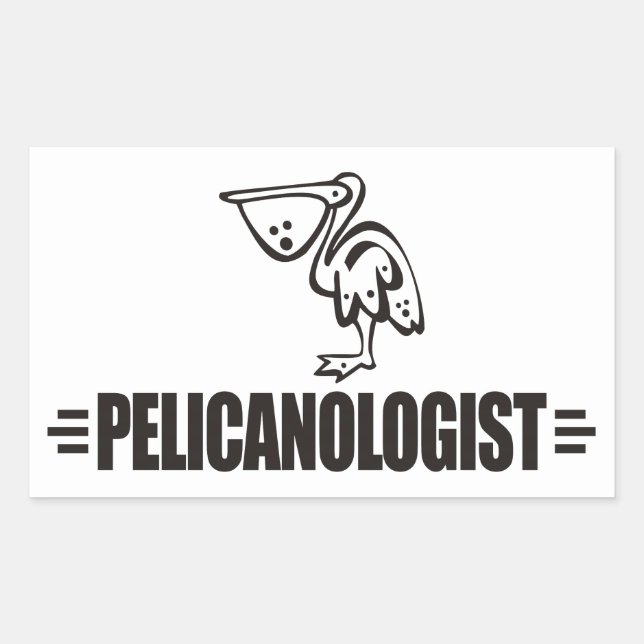 Sticker Rectangulaire Pélican drôle (Devant)