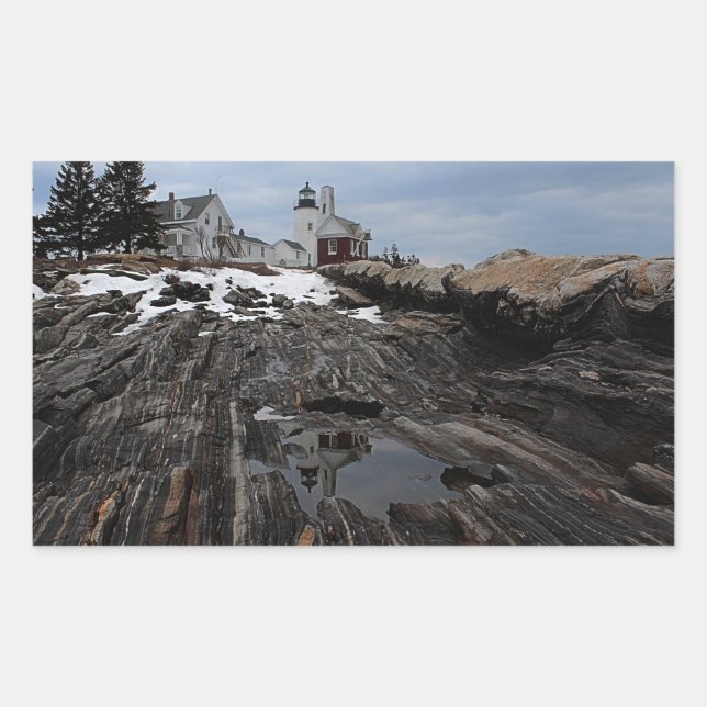 Sticker Rectangulaire Pemaquid point Lighthouse (Devant)