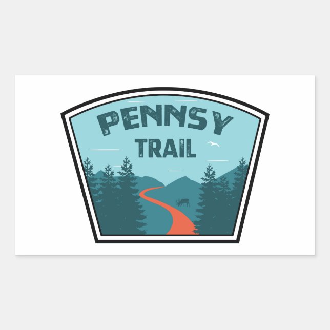 Sticker Rectangulaire Pennsy trail Indianapolis (Devant)