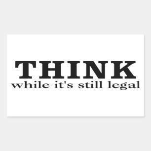 STICKER RECTANGULAIRE PENSEZ