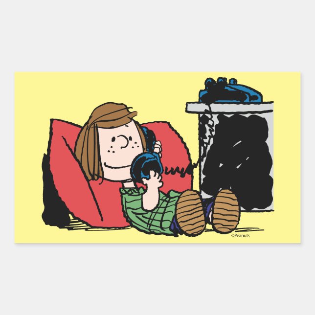 Sticker Rectangulaire Peppermint Patty sur le téléphone (Devant)
