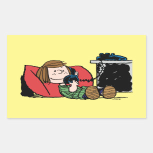 Sticker Rectangulaire Peppermint Patty sur le téléphone