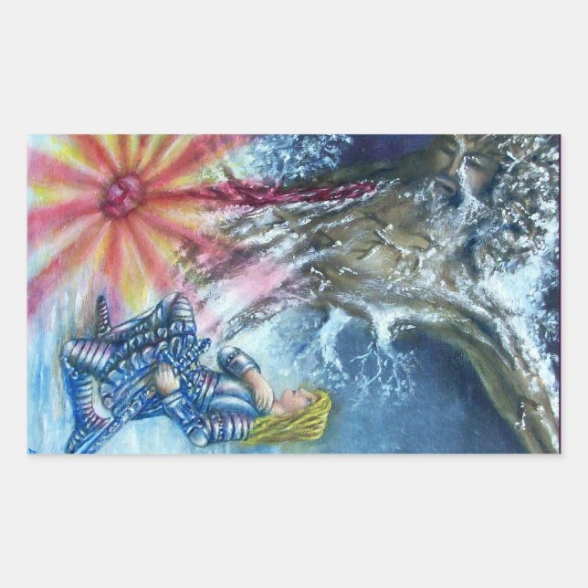 STICKER RECTANGULAIRE PERCEVATION ET VISION DU SAINT-GRAIL (Devant)