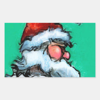 Sticker Rectangulaire Père Noël