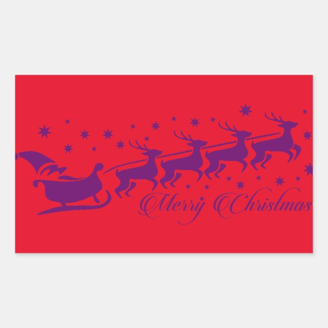 Sticker Rectangulaire Père Noël (Devant)