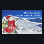Sticker Rectangulaire Père Noël, Dashu Thru The Snow Christmas<br><div class="desc">* Illustration du Père Noël avec un sac de jouet, en train de couler dans la neige... J'espère qu'il ira à son traîneau ! * Utilisation pour les cadeaux de Noël, la décoration, l'artisanat, la réservation de ferraille ou do-it-yourself projets. * Ajoutez quelques-uns insérés dans vos cartes-cadeaux de vacances ou...</div>