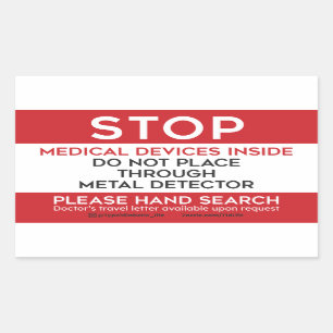 Sticker Rectangulaire Périphériques Médicales TSA