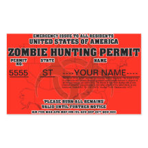 Permis de chasse zombie