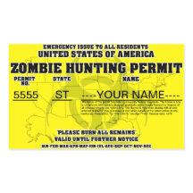 Permis de chasse zombie