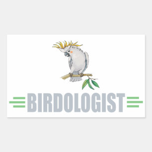 Sticker Rectangulaire Perroquet élégant drôle