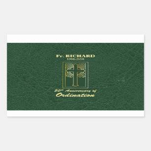 Sticker Rectangulaire Personnalisable 50e anniversaire de Ordination Gre