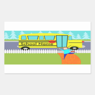 Sticker Rectangulaire Personnalisable Capture des autocars scolaires