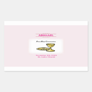 Sticker Rectangulaire Personnalisable, Corps et Sang de Communion de fil