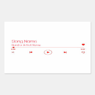 Sticker Rectangulaire Personnalisable votre musique préférée