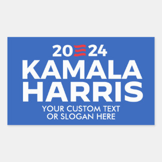 Sticker Rectangulaire Personnalisé Kamala Harris 2024