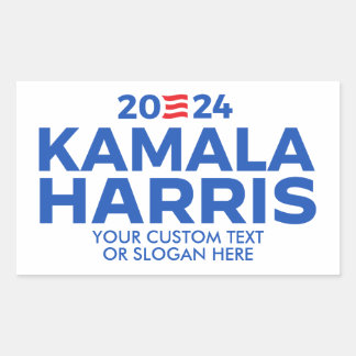 Sticker Rectangulaire Personnalisé Kamala Harris 2024