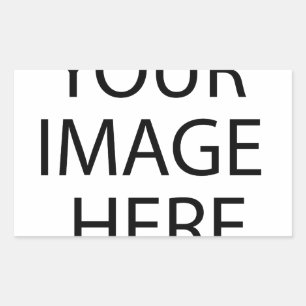 Sticker Rectangulaire Personnalisé Personnalisé Votre Propre Photo & Tex