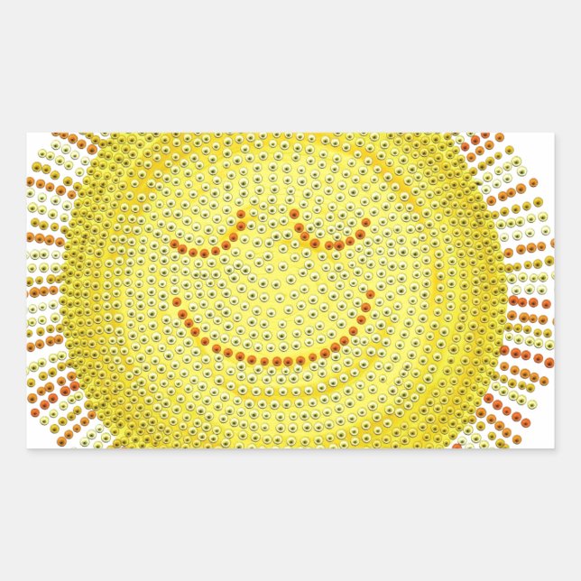 Sticker Rectangulaire personnaliser sur mesure Anniversaires (Devant)