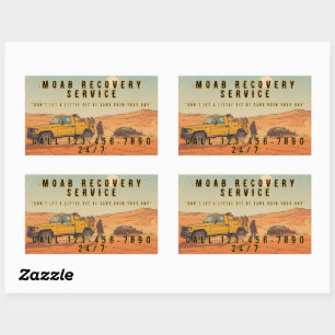 Sticker Rectangulaire Personnaliser Véhicule Tout-terrain de Dépannage C