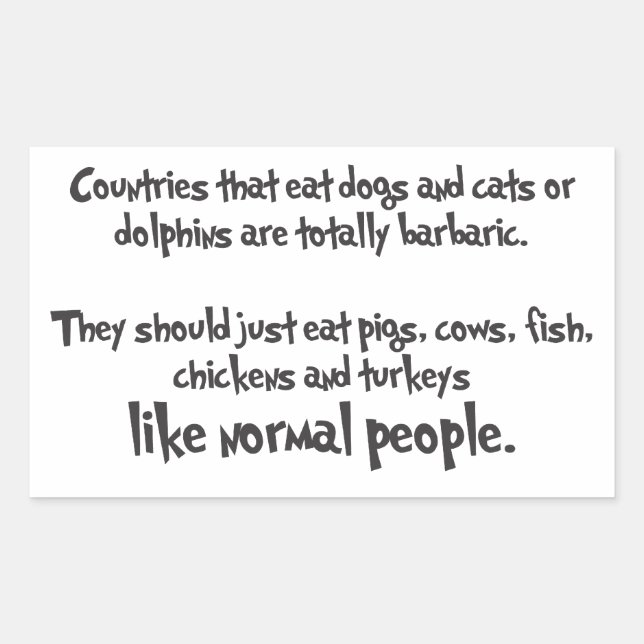 Sticker Rectangulaire "Personnes normales" (Devant)