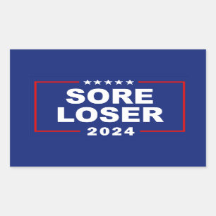 Sticker Rectangulaire Perte de la douleur anti-Trump 2024