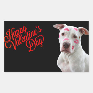 Sticker Rectangulaire Petit chien de Valentine