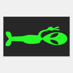 Sticker Rectangulaire Petit homme vert