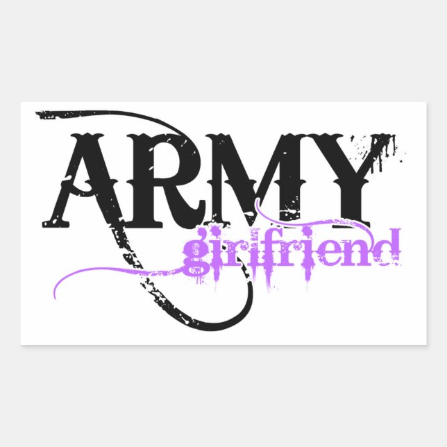 Sticker Rectangulaire Petite amie de l'armée violette (Devant)