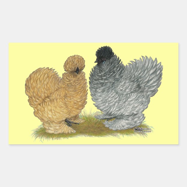 Sticker Rectangulaire Petits poulets (Devant)