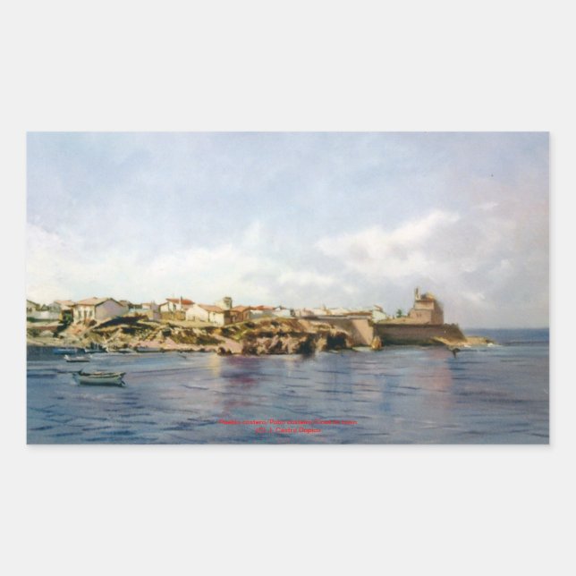 Sticker Rectangulaire Peuple côtier/Pobo costeiro/Coastal town (Devant)