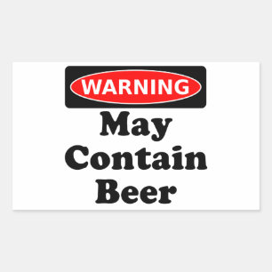 Sticker Rectangulaire Peut contenir de la bière